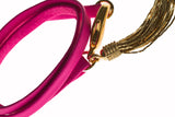 Neon Pink Tripple Wrap Bracelet with Art Deco Tassel