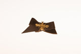 Queen Bee Leather Bow Hair Clip- Hair Accessory