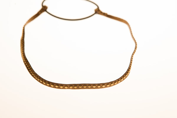 Leather stud and chain head band Middle-earth Elven Warrior Celtic Leather Crown Band, With  main image 3