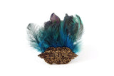 Art Deco Beaded Applique and Feather Hair Clip - Hair Accessory