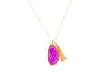 Agate Tassel Necklace